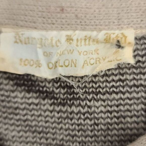 Vintage 50s Norway Knits Tan Leaf Sweater Cardigan - Picture 5 of 15